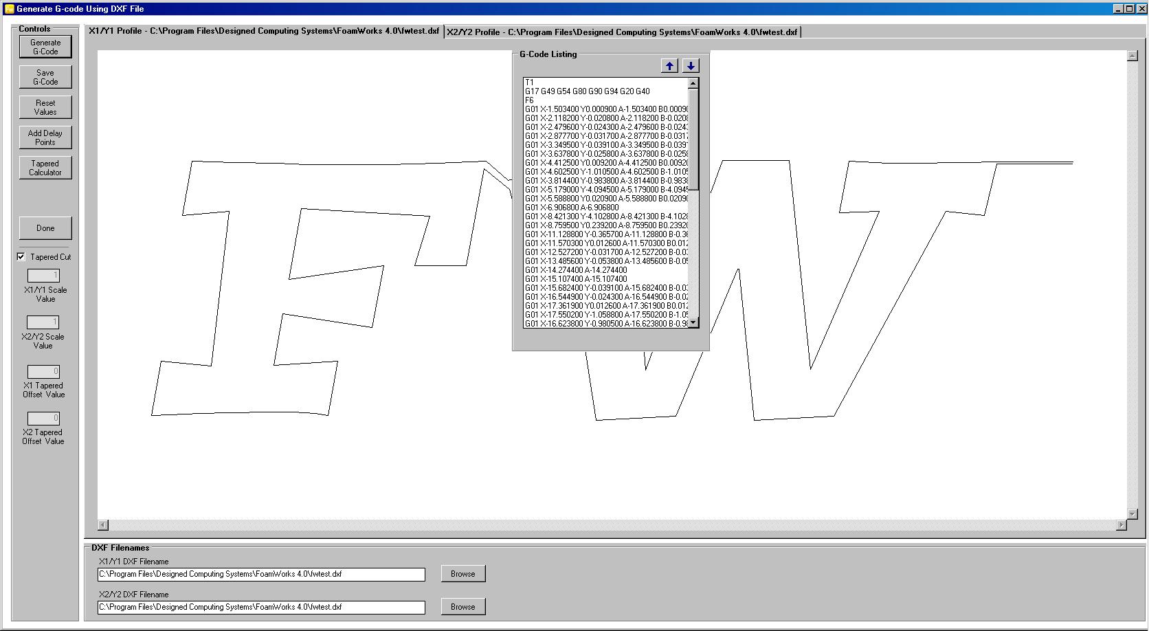 FoamWorks 4.0 Generate G-code